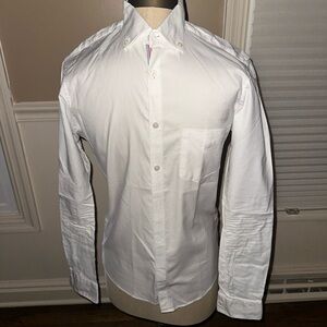Elegant White Men's Dress Shirt